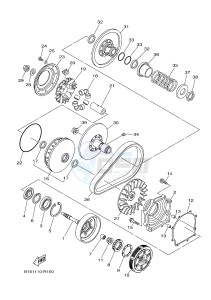 YFM700FWAD YFM70GPAH GRIZZLY 700 EPS (B1A2) drawing CLUTCH