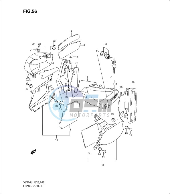 FRAME COVER (VZ800L1 E2)