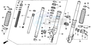 XR250R drawing FRONT FORK