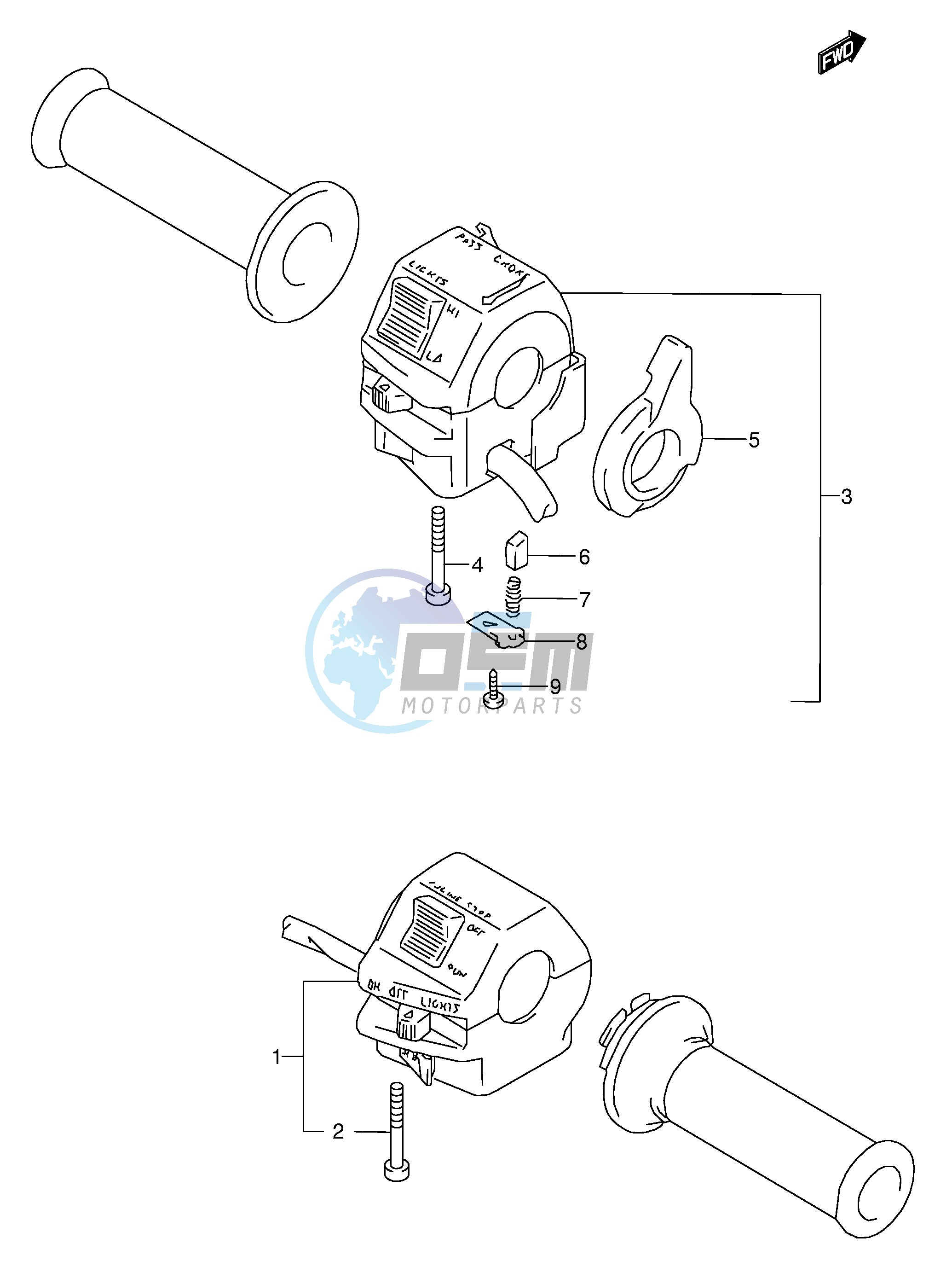 HANDLE SWITCH (MODEL L M N P R S T)