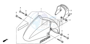 FJS400D SILVER WING drawing FRONT FENDER (FJS600D7/FJS600A)