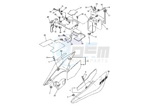 FZ6 600 drawing SIDE COVERS