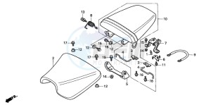 CBR900RR FIRE BLADE drawing SEAT