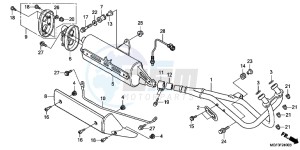 FJS600AB SilverWing ED drawing EXHAUST MUFFLER (FJS600A9 KO/ FJS600AB/ DB)