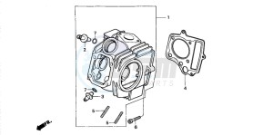 TRX90 FOURTRAX 90 drawing CYLINDER HEAD