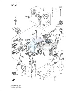 VZ800L1 drawing WIRING HARNESS (VZ800UEL1 E19)