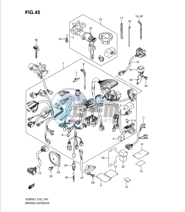 WIRING HARNESS (VZ800UEL1 E19)