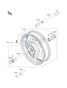 VN 2000 D [VULCAN 2000 LIMITED] (D1) D1 drawing FRONT WHEEL