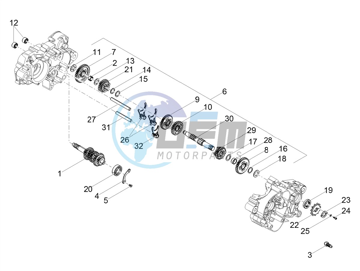 Gear box - Gear assembly