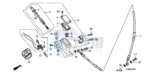 CRF250RB CRF250R ED drawing FR. BRAKE MASTER CYLINDER