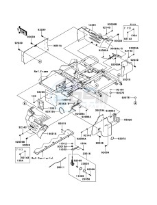 MULE_610_4X4 KAF400AFF EU drawing Frame Fittings(Rear)