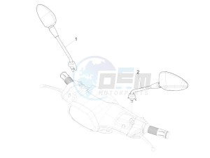 Sprint 150 4T 3V iGet E4 ABS (NAFTA) drawing Driving mirror/s