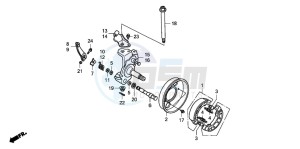 TRX90 drawing KNUCKLE/FRONT BRAKE PANEL