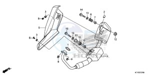 CBR125RSF CBR125RS E drawing EXHAUST MUFFLER