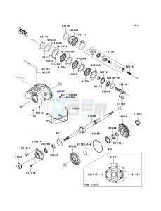 KVF 650 D ([BRUTE FORCE 650 4X4] (D6F-D9F) D6F drawing DRIVE SHAFT-REAR