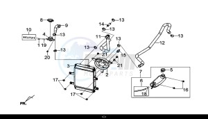 GTS 300I ABS (LN30W9-EU) (L7-M0) drawing RADIATOR ASSY / GTS 300I ABS (LN30W9-EU) (L7-M0)