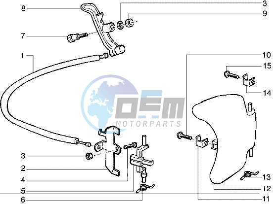 Petrol cap-steering wheel lock