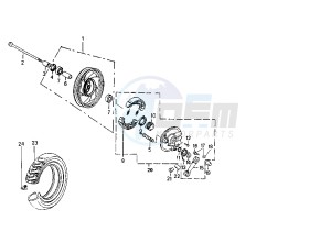 SV GEO - 50 cc drawing FRONT WHEEL (MODEL SV 50J)