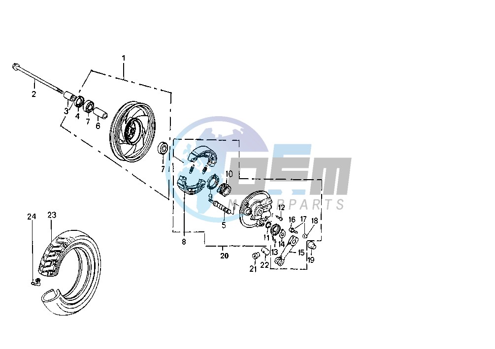 FRONT WHEEL (MODEL SV 50J)