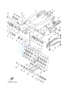 YZ250 (1SS9 1SSA 1SSB 1SSC 1SSC) drawing REAR ARM