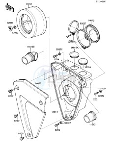 KX 125 A [KX125] (A7) [KX125] drawing AIR CLEANER -- 81 A7- -