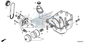 CMX500AH UK - (E) drawing OIL PAN/ OIL PUMP