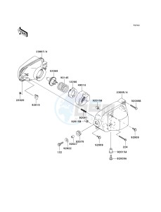 KVF 650 A [PRAIRIE 650 4X4] (A1) [PRAIRIE 650 4X4] drawing HEADLIGHT-- S- -