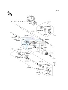 KAF 400 A [MULE 610 4X4] (A6F-AF) A9F drawing DRIVE SHAFT-PROPELLER