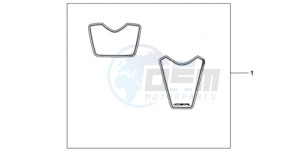 CBR1000RA9 UK - (E / ABS MKH MME) drawing RACING STICKERSSET