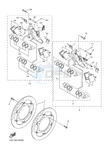 FJR1300AE FJR1300AS (1MD4 1MD5) drawing FRONT BRAKE CALIPER