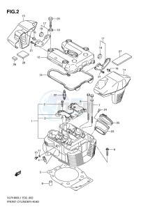 VLR1800 (E2) drawing FRONT CYLINDER HEAD