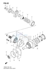 VZ800 drawing SECONDARY DRIVE GEAR