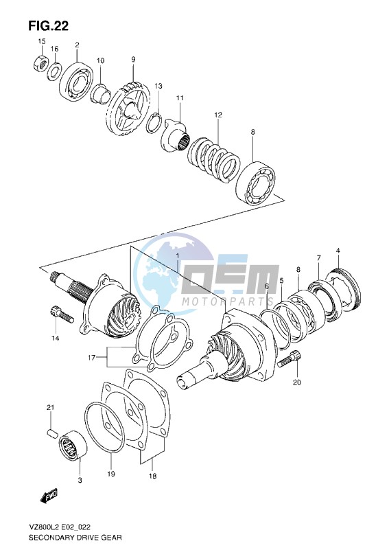 SECONDARY DRIVE GEAR