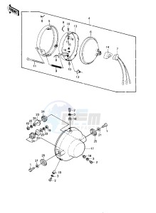 KE 175 D [KE175] (D2-D3) [KE175] drawing HEADLIGHT -- 80-81 KE175-D2_D3- -