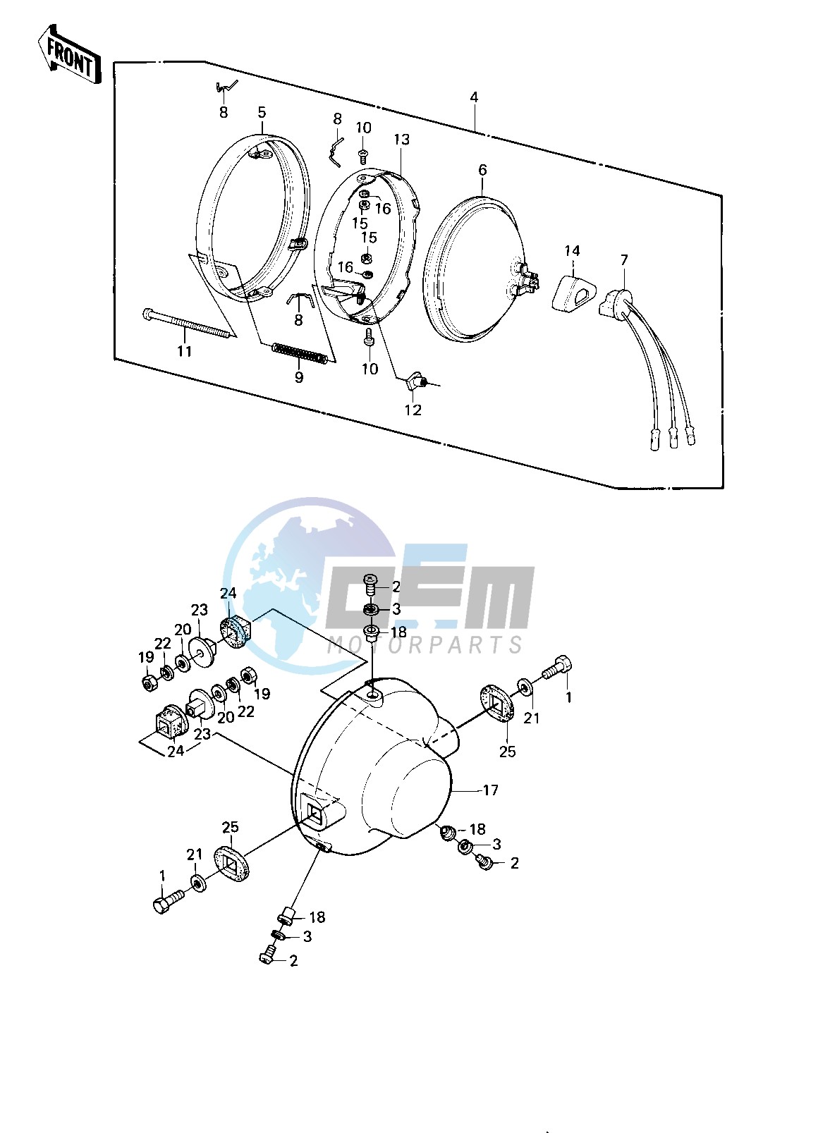 HEADLIGHT -- 80-81 KE175-D2_D3- -