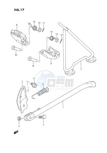 RM250 (E3) drawing STAND - FOOTREST