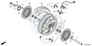 GL18009 BR / AB - (BR / AB) drawing FRONT WHEEL