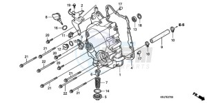 FES1259 UK - (E / MKH 3E) drawing RIGHT CRANKCASE COVER