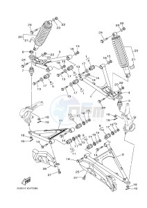 YXC700E YXC70VPHG VIKING VI EPS CAMO (B855) drawing FRONT SUSPENSION & WHEEL