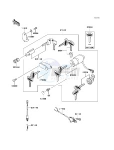 VN800 CLASSIC VN800-B10P GB XX (EU ME A(FRICA) drawing Ignition Switch