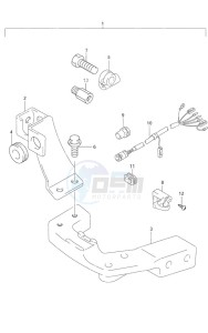 DF 9.9 drawing Remote Control Parts S/N 652501 to 65XXXX