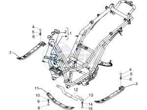 Beverly 250 ie e3 drawing Frame bodywork