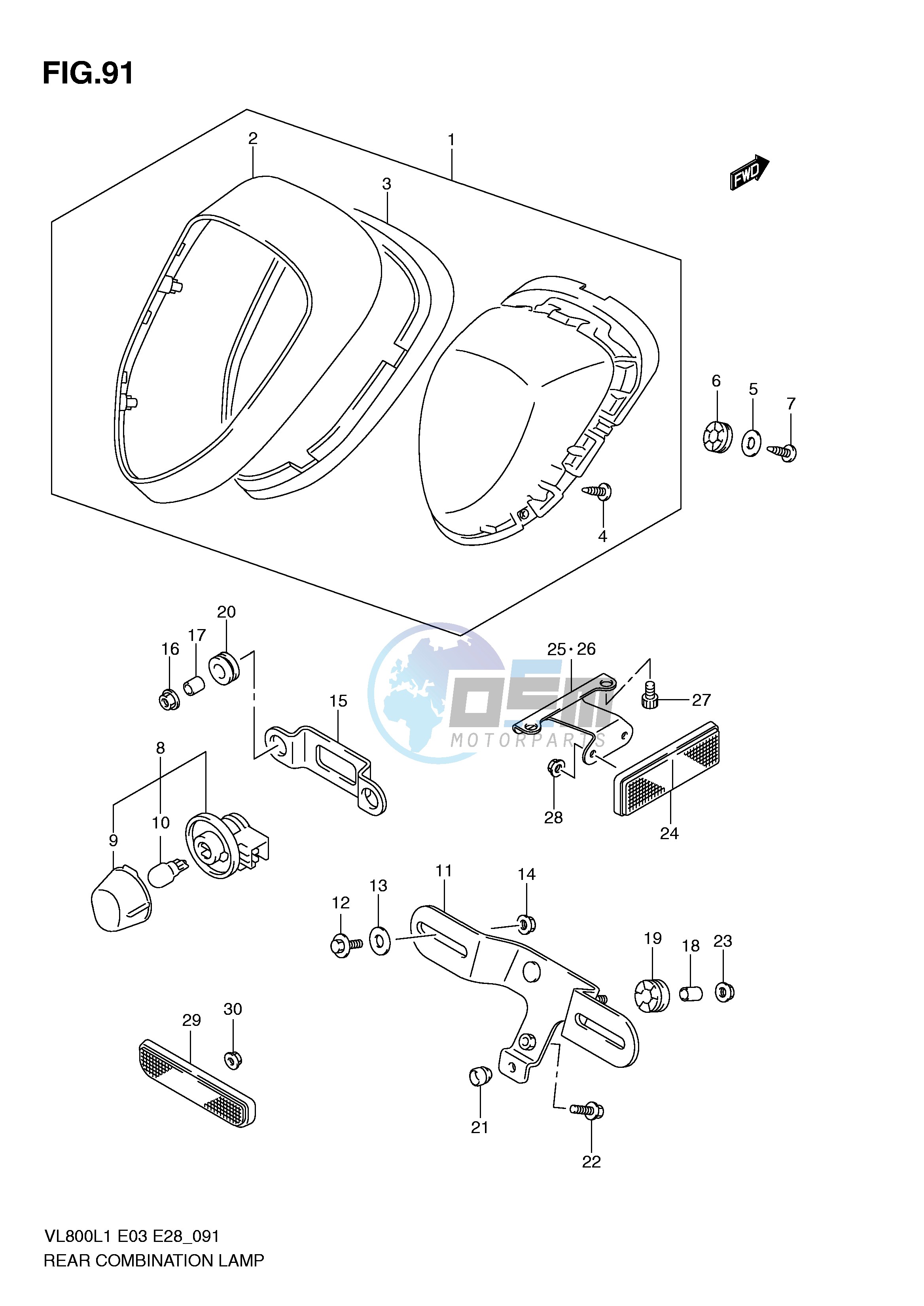 REAR COMBINATION LAMP (VL800CL1 E3)