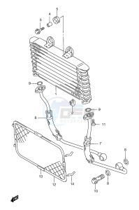 GSF1200 (E2) Bandit drawing OIL COOLER