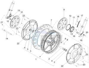 MGX 21 FLYING FORTRESS 1380 EMEA drawing Front wheel