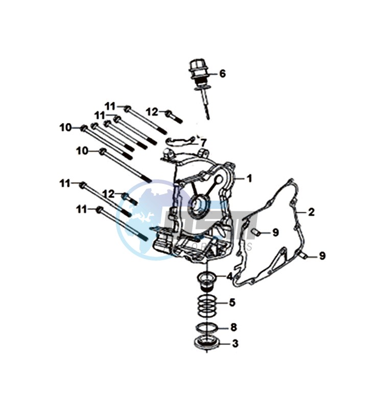 CRANKCASE  RIGHT / START MOTOR