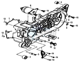 ALLO 50 25 KM/H L6 drawing CRANKCASE COVER LEFT