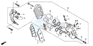 FES150A 125 S-WING drawing FRONT BRAKE CALIPER (FES1253-5)(FES1503-5)