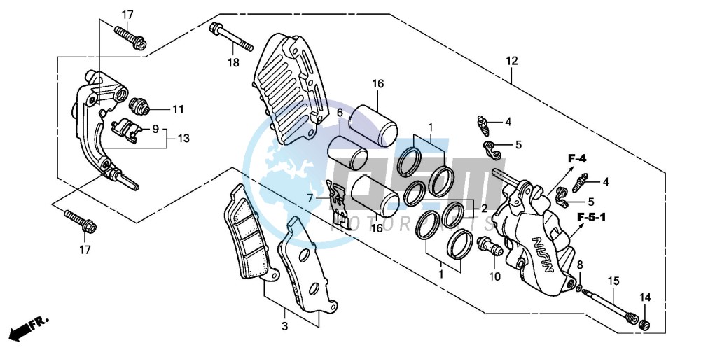 FRONT BRAKE CALIPER (FES1253-5)(FES1503-5)