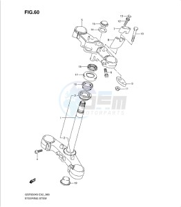 GSF650/S drawing STEERING STEM